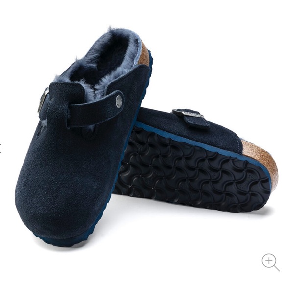 Birkenstock Shoes - SALE🔥SUEDE BIRKENSTOCK BOSTON SHEARLING Birkenstock Boston clogs blue Boston’s